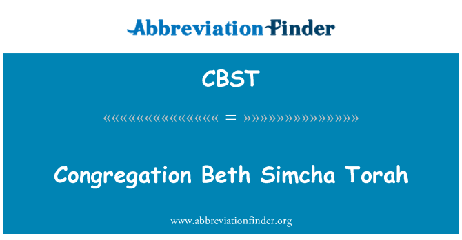 CBST: Congregaţia Beth Simcha Tora