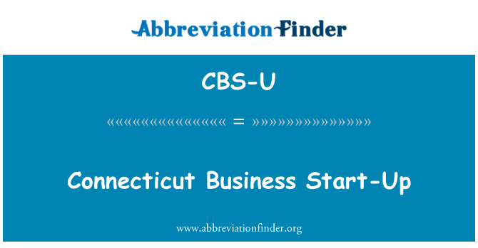 CBS-U: Connecticut podnikania Start-Up