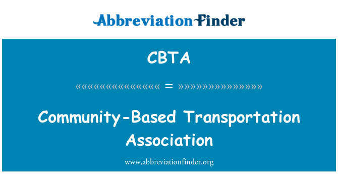 CBTA: 以社區為基礎的運輸協會