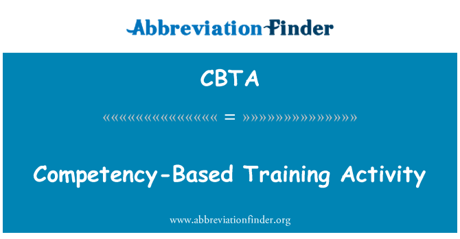 CBTA: Activitat de formació basat en competències