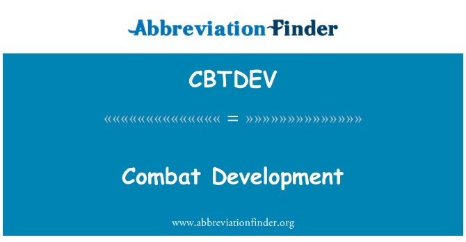 CBTDEV: Combater o desenvolvimento