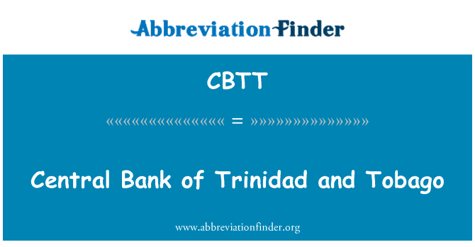 CBTT: Banc canolog o Trinidad a Tobago