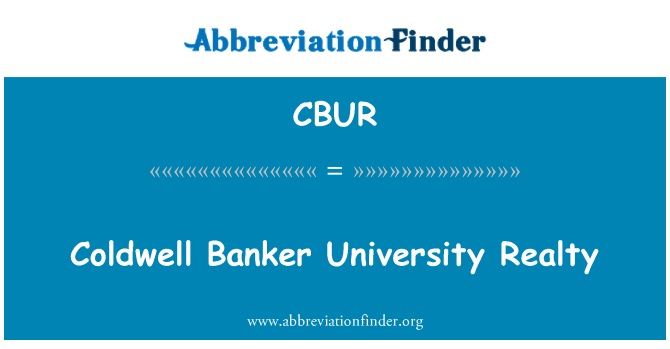 CBUR: Coldwell Banker yliopiston Realty