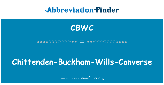 CBWC: Chittenden-Buckham-צוואות-הנגד