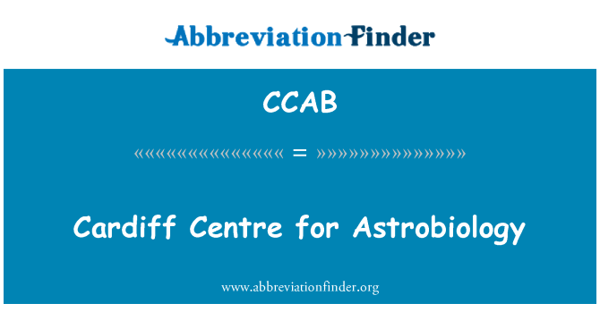 CCAB: Cardiff Centre cho Astrobiology