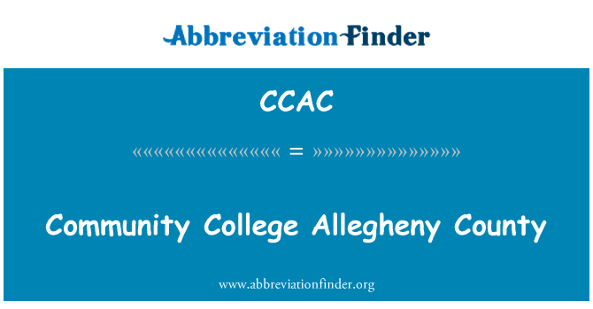 CCAC: Sir Allegheny coleg cymunedol