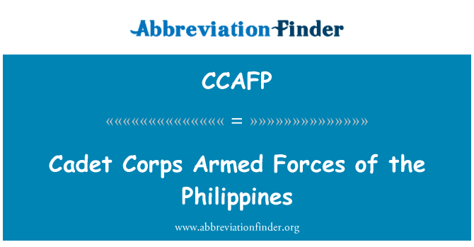 CCAFP: Cadete de las fuerzas armadas del cuerpo de Filipinas