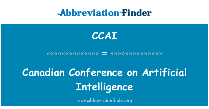 CCAI: Conferència canadenc en la intel·ligència Artificial