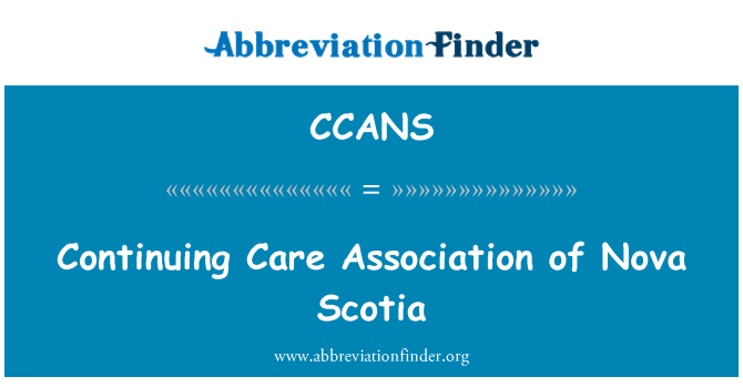 CCANS: Asociación del cuidado continuo de Nueva Escocia