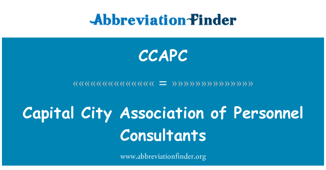 CCAPC: Capital City Association of Personnel Consultants