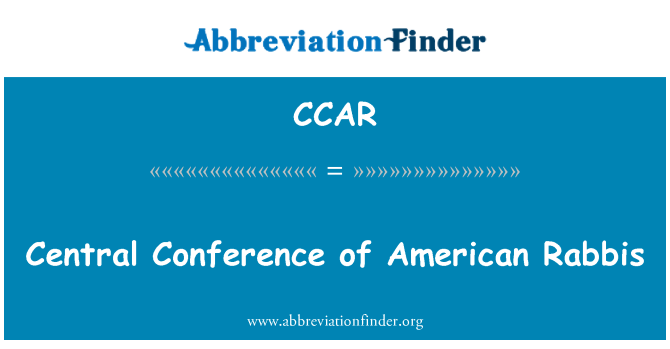 CCAR: Central Conference of American Rabbis