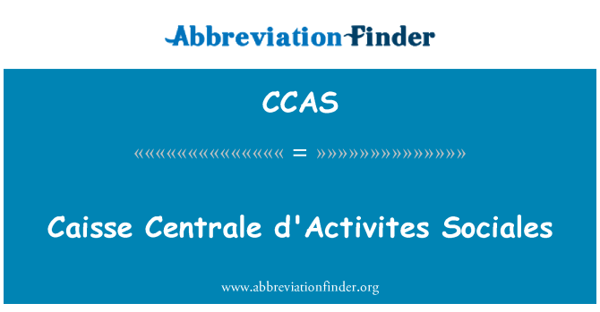 CCAS: Caisse Centrale d'Activites Sociales