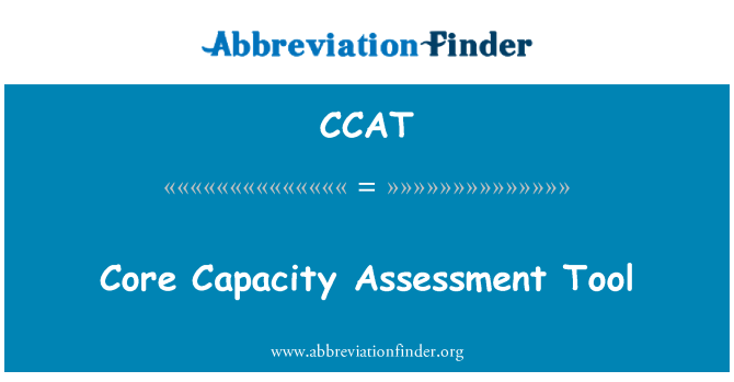 CCAT: Core Capacity Assessment Tool