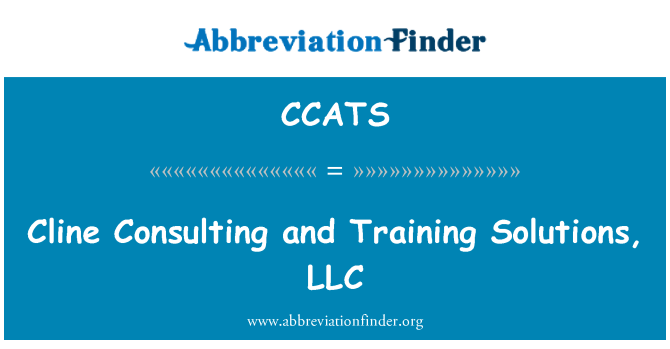 CCATS: Cline svetovanje in usposabljanje Solutions, LLC