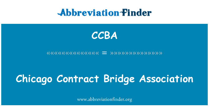 CCBA: Ассоциация Чикаго Бридж