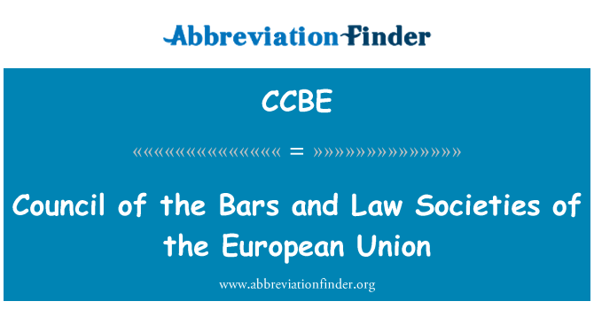 CCBE: Consiglio il bar e la società di legge dell'Unione europea