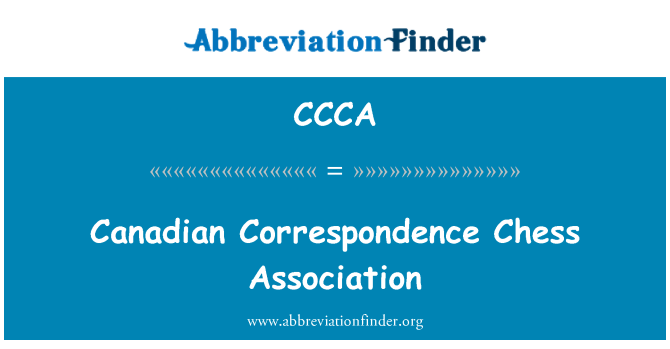 CCCA: Asociace kanadských Korespondenční šach