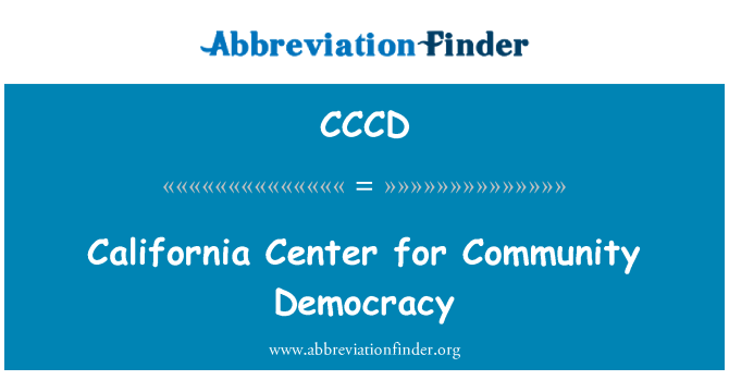 CCCD: California Center for Gemeinschaftsdemokratie