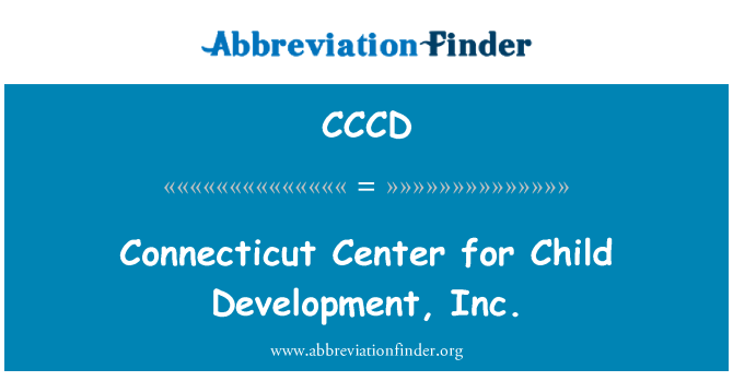 CCCD: Iċ-ċentru ta ' Connecticut għal tifel żvilupp, Inc.