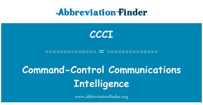 CCCI: הפקודה-בקרת תקשורת מודיעין