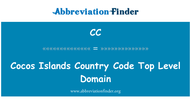 CC: Quần đảo Cocos Mã hàng đầu cấp tên miền quốc gia