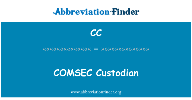 CC: COMSEC skrbnika