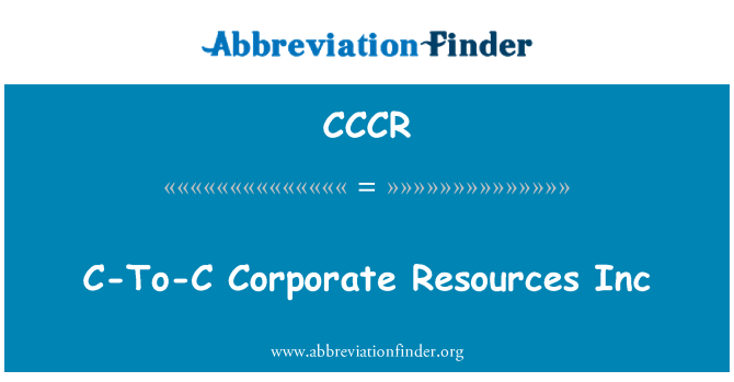 CCCR: C-pou-C Entreprise resous Inc