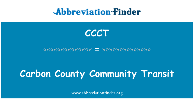 CCCT: Carbon County ühenduse transiit