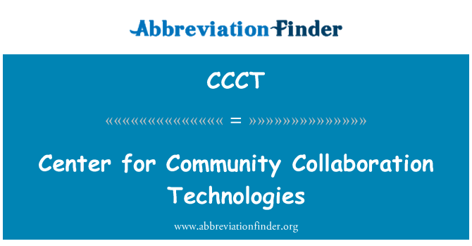 CCCT: Center for Fællesskabets samarbejdsteknologier
