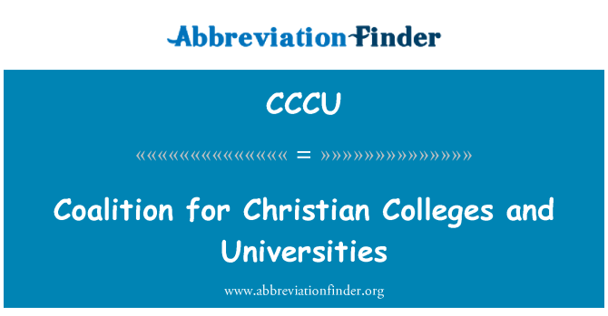 CCCU: Coalizione per Christian College e Università