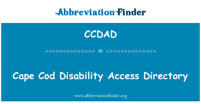 CCDAD: 鳕鱼角残疾访问目录