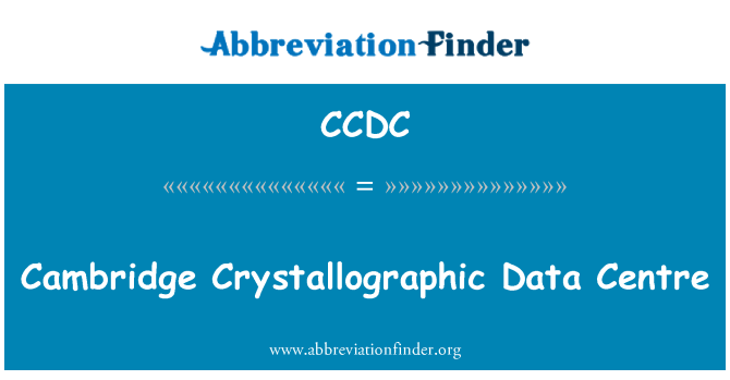 CCDC: Cambridge Crystallographic Data Centre