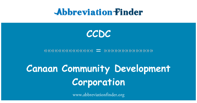 CCDC: Canaan Community Development Corporation