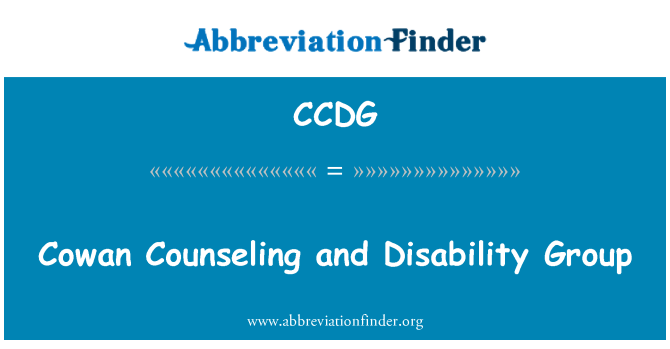 CCDG: Cowan assessorament i discapacitat grup