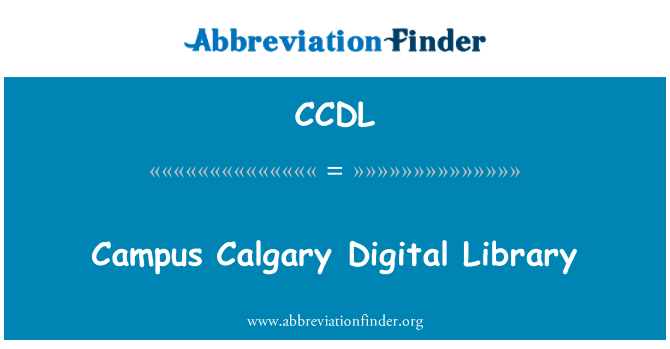 CCDL: Kampüs Calgary dijital kütüphane