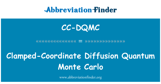 CC-DQMC: Prispaustas koordinačių difuzijos Kvantinė Monte Carlo