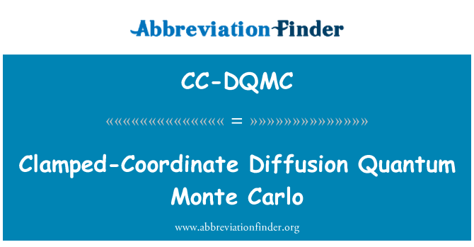 CC-DQMC: Škripa koordinate difuzije kvantne Monte Carlo