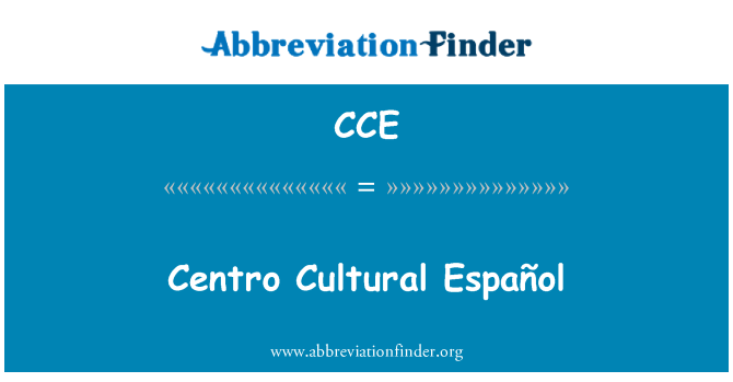 CCE: Centro Español תרבותית