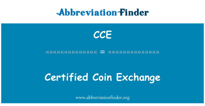 CCE: Certificato di cambio di moneta