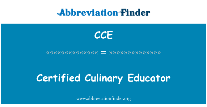 CCE: Certificato culinario educatore