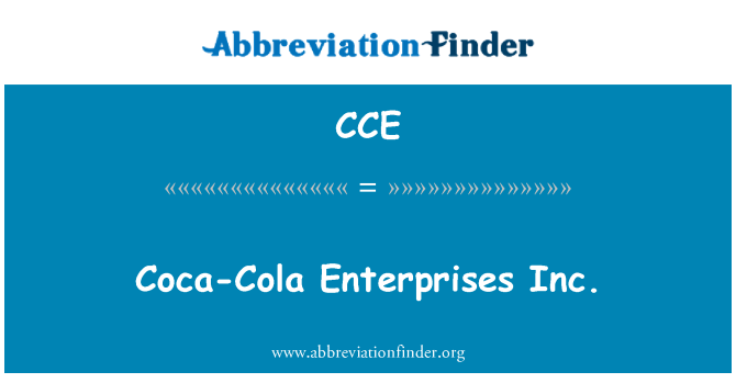 CCE: Coca-Cola intrapriżi Inc.