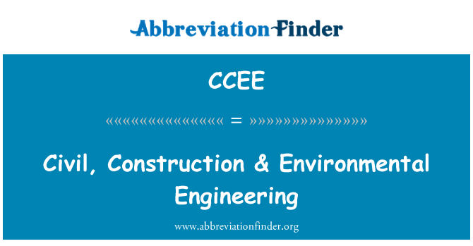 CCEE: Civil, Construction & Environmental Engineering
