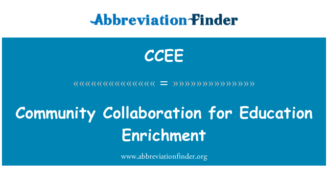 CCEE: Community Collaboration for Education Enrichment