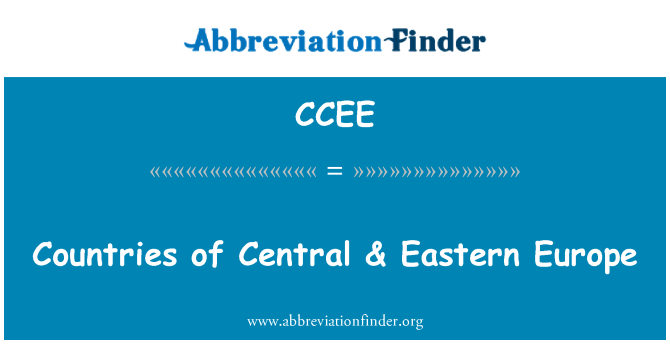 CCEE: Landene i Sentral & Øst-Europa
