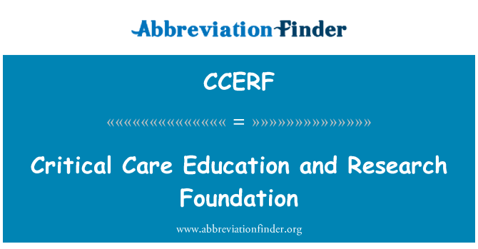 CCERF: Fundación investigación y Educación de cuidados críticos