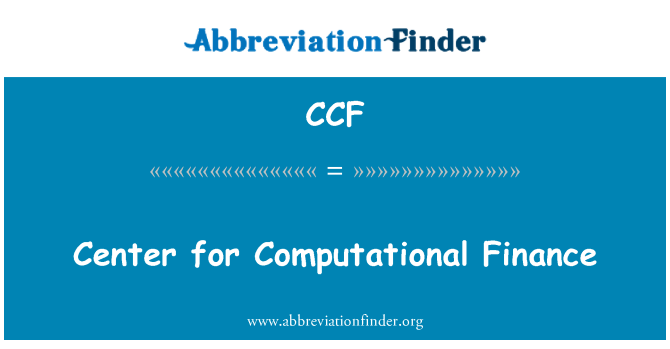 CCF: Arvutilingvistika Finance Center