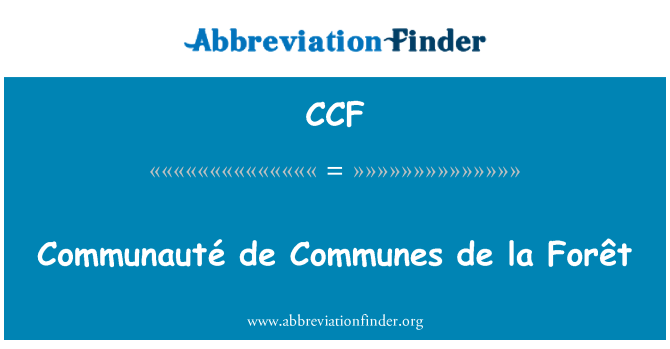 CCF: Communauté de obcí de la Forêt