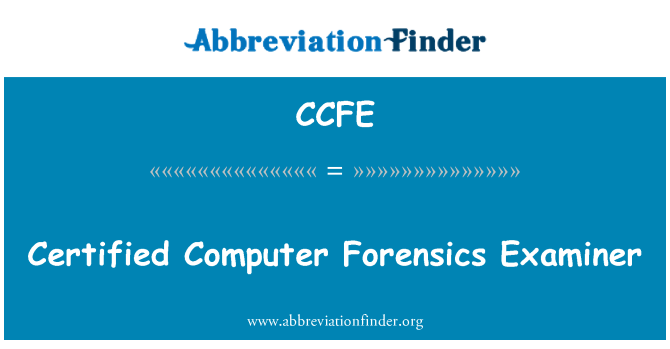 CCFE: Sertifisert Computer Forensics sensor