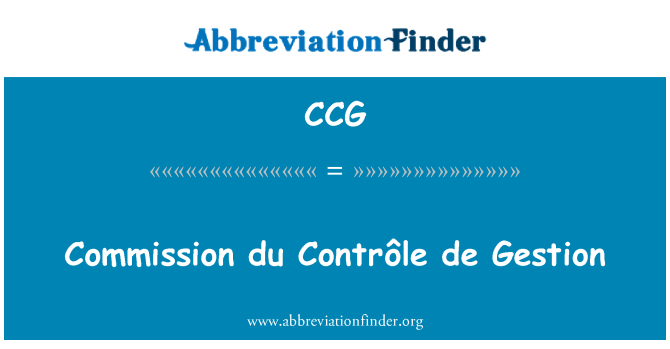 CCG: Комиссия по контролю за de Gestion
