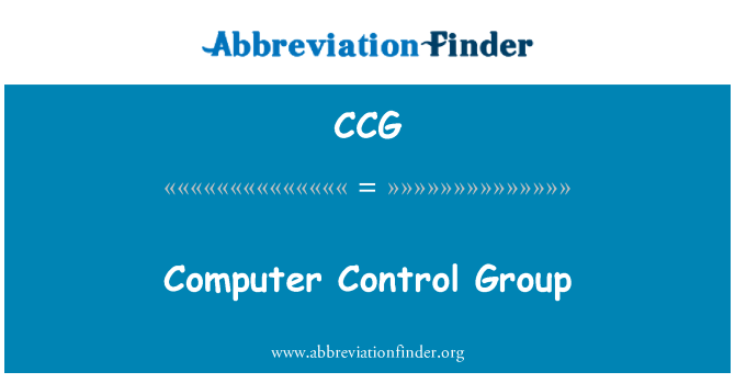 CCG: Computer Control Group